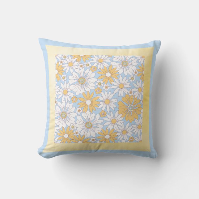 Yellow Country Flower art Kudde (Framsida)
