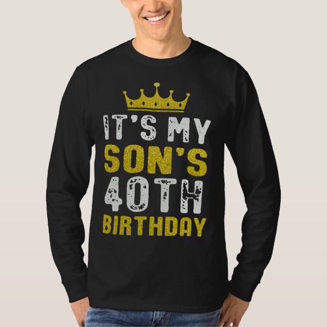 Yellow Crown 40th Bday For Son From Mom Dad T Shirt (Framsida)