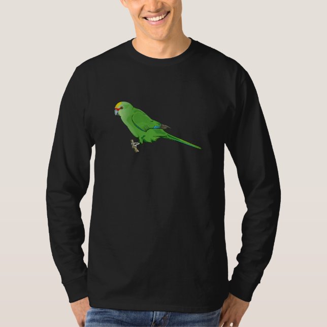 Yellow crowned parakeet Kakariki   T Shirt (Framsida)