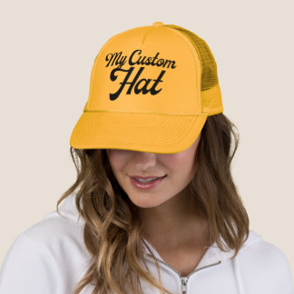 YELLOW Custom Trucker Hat Mesh Back Cap Blank Keps
