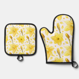 Yellow Daffodil Floral Spring Garden Pattern