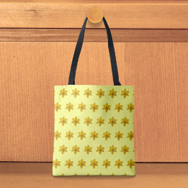 Yellow Daffodil Seamless Pattern Tote Bag Tygkasse