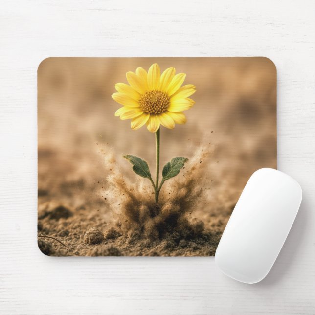 Yellow Daisy in Dirt Explosion Musmatta (Med mus)