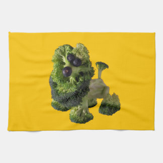 Yellow dog kitchen towel. kökshandduk