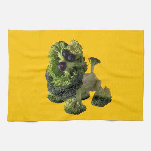 Yellow dog kitchen towel. kökshandduk (Horisontell)