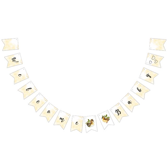 Yellow Duck Baby Themed Shower Banner Vimplar (Alla)