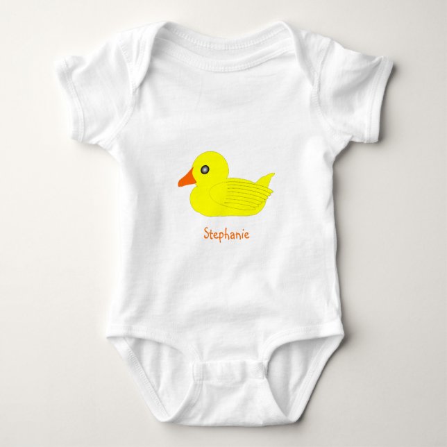 Yellow Duck Design Personlig T Shirt (Framsida)