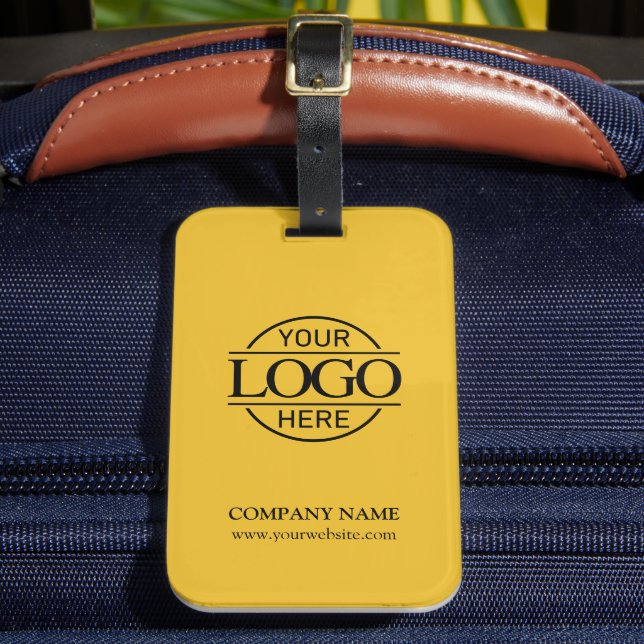 Yellow Elegant Business Logo Employee Travel Bagagebricka (Framsida Insitu 2)