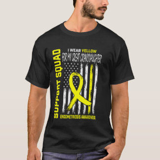 Yellow Endometriosis Awareness Great Granddaughter T Shirt
