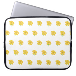 Yellow floral laptop fodral