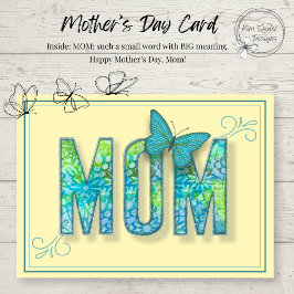 Yellow Floral Mother’s Day Card with Butterfly  Kort
