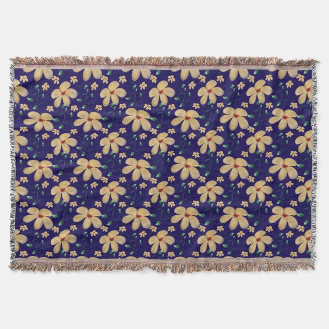 Yellow floral pattern  filt (Framsidan)