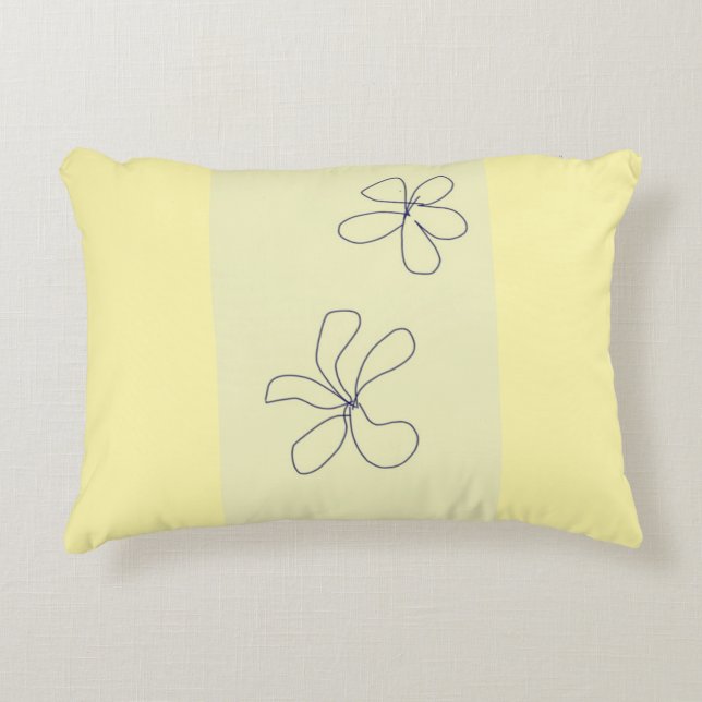 yellow flower pillow prydnadskudde (Framsidan)