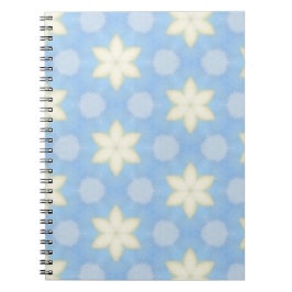 Yellow geometric stars on pale blue background anteckningsbok