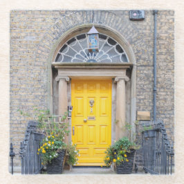 Yellow Georgian Door in Dublin