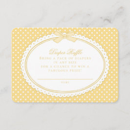 Yellow Gingham Coquette  Diaper Raffle Tilläggskort