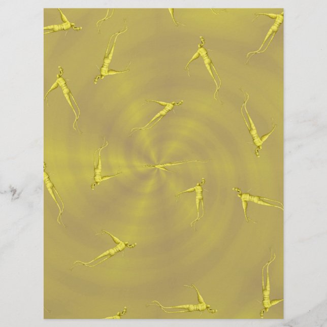 Yellow Ginseng Man Bulk Scrapbook Paper Pages Reklamblad (Framsidan)