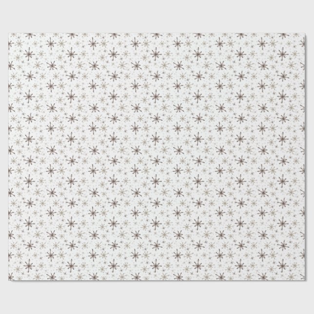 Yellow-Gold Snowflakes Presentpapper (Platt)