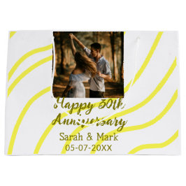 Yellow golden photo 30th wedding anniversary name 