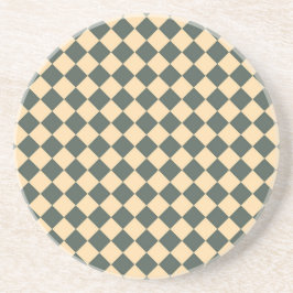 Yellow Green Checker Diamond Pattern Underlägg