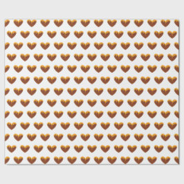 Yellow Honey Hearts Sweet Wrapping Paper love Presentpapper