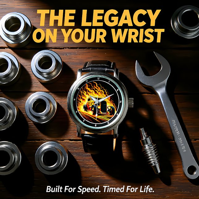 Yellow Hot Rod, Fiery Road Armbandsur (Skapare uppladdad)