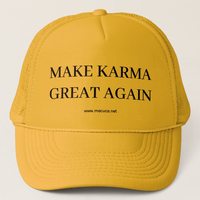 Yellow karma hat keps (Framsida)