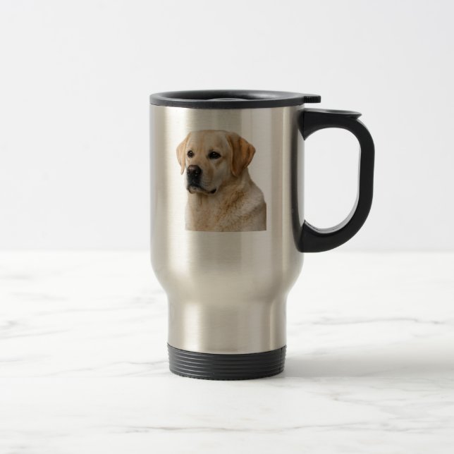 Yellow Lab Loyalty Stainless Mug Resemugg (Höger)