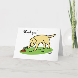 Yellow Labrador Friendly Thank You Card Kort