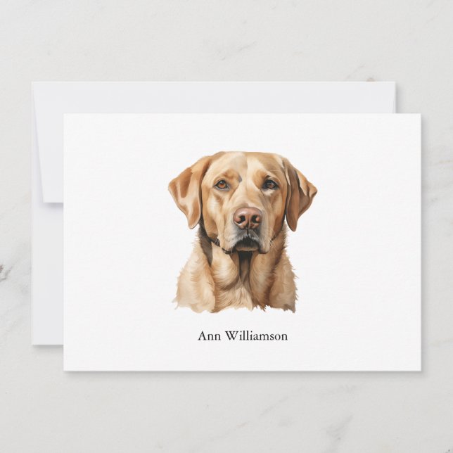 Yellow Labrador Retriever Note Card Inbjudningar (Framsida)