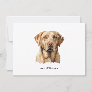 Yellow Labrador Retriever Note Card Inbjudningar