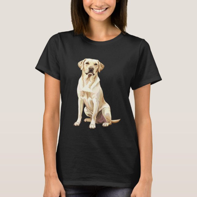 Yellow Labrador Retriever T Shirt (Framsida)
