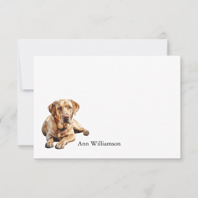Yellow Labrador Retriever Tack Kort (Framsida)