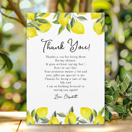 Yellow Lemon Bridal Shower Party Tack Kort