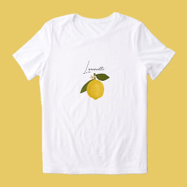 Yellow Lemon with Green Leaves | Fresh Citrus  T Shirt