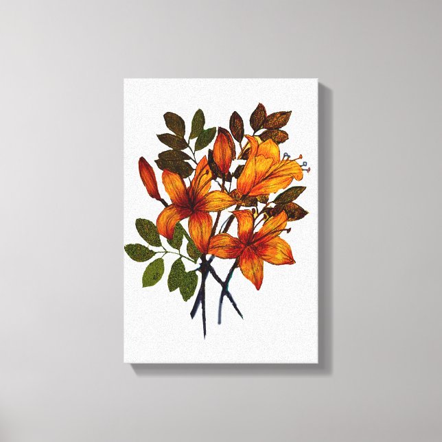 Yellow Lily Print on Canvas (Framsida)