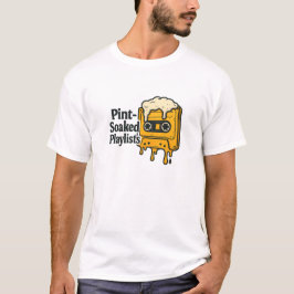 Yellow Melting Beer Cassette Music Quote T Shirt
