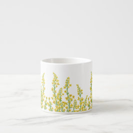 Yellow Modern Citrine Floral Blooms  Espressomugg