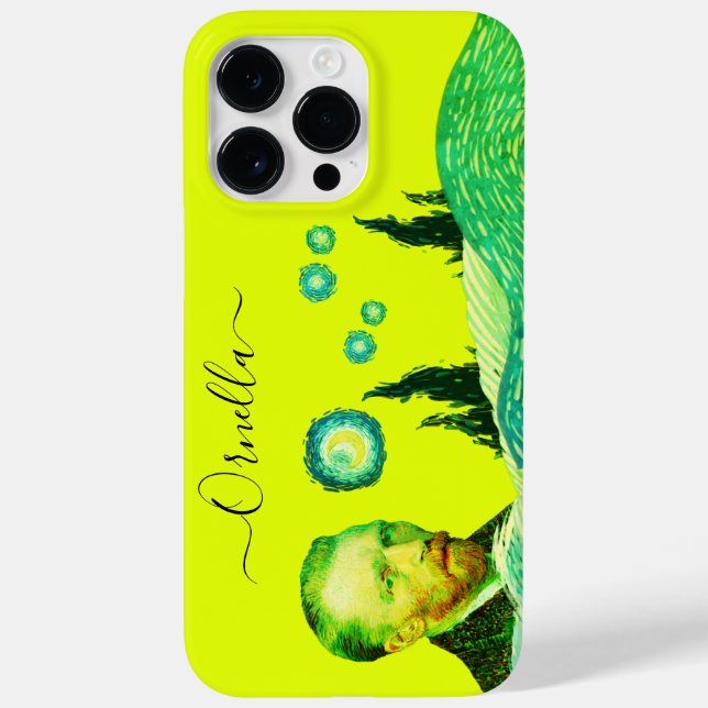 yellow modern vincent artist lemon text editable  (Baksida)