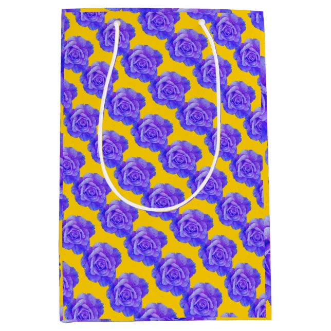 Yellow Navy Blue Floral Patterns Flowers Roses (Framsidan)