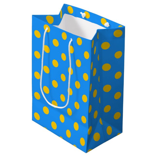 Yellow On Blue Polka Dots Pattern Design (Skapare uppladdad)