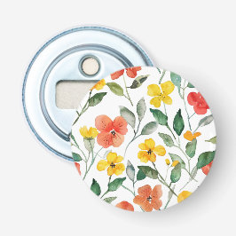Yellow Orange Flowers Flasköppnare