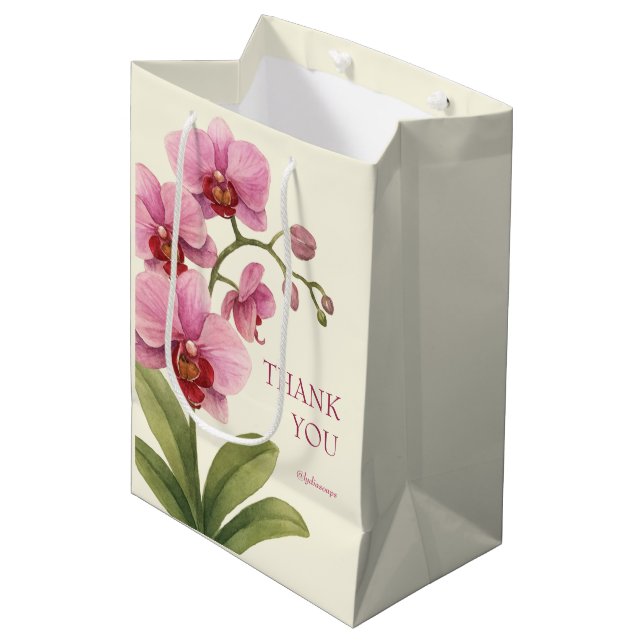 Yellow Orchid Business Thank You Gift Bag (Framsidan Vinklad)