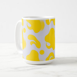 Yellow Organic Abstract  Kaffemugg