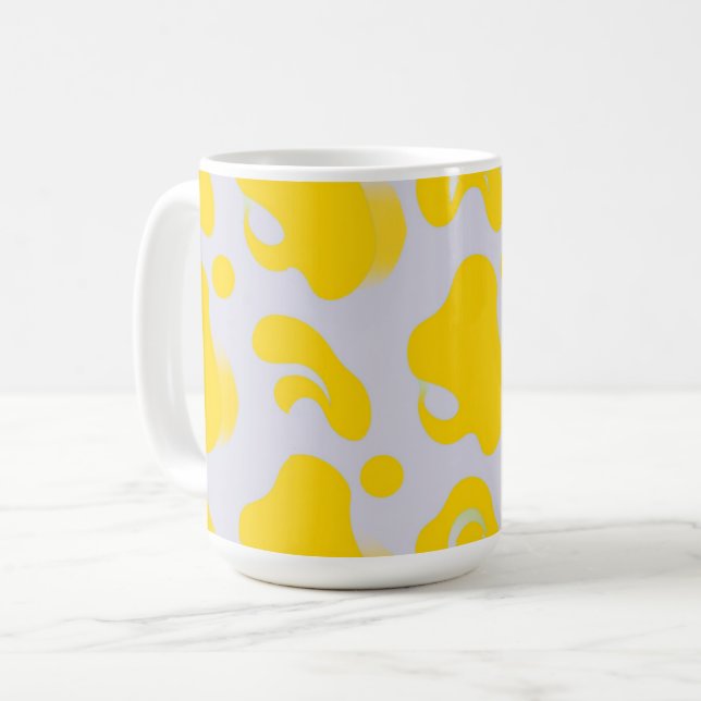 Yellow Organic Abstract  Kaffemugg (Framsida vänster)