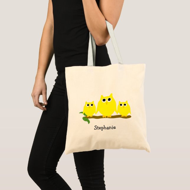 Yellow Owls Design Personlig Tygkasse (Framsida (produkt))