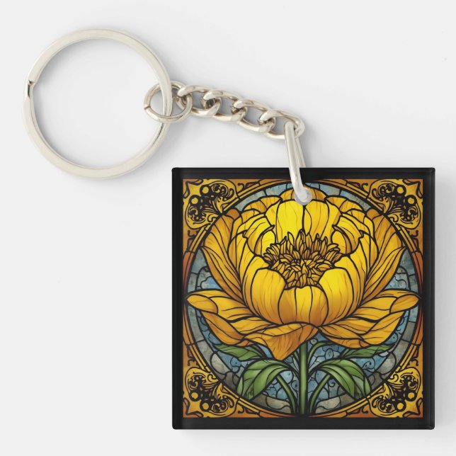 Yellow Peony Stained Glass (Framsidan)