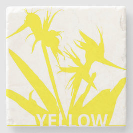 YELLOW - Posavasos con Flor del paraíso en amarill Stenunderlägg