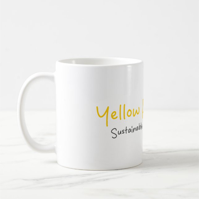 Yellow Power Quote Cute Coffee Mug Kaffemugg (Vänster)