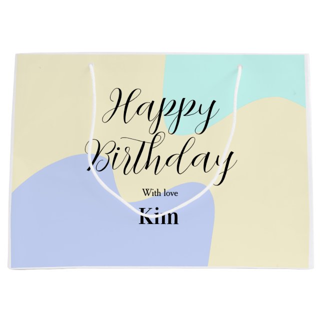 Yellow purple green happy birthday abstract pastel (Framsidan)